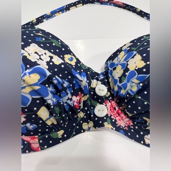 St.Bernard Bohemian Ruffle Floral Print Bikini Size 16/ 38C - Picture 6 of 12
